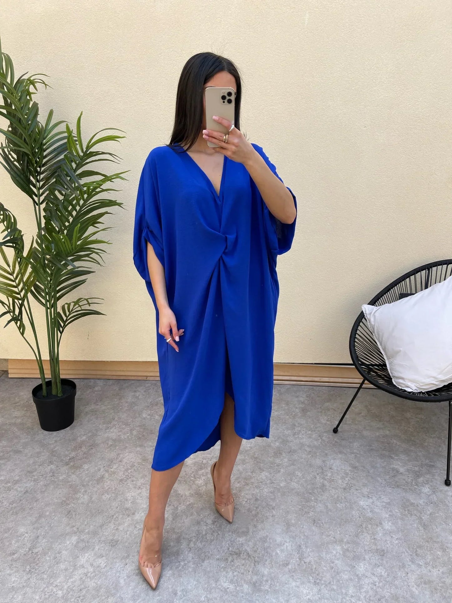 Robe torsadée décontractée et ample