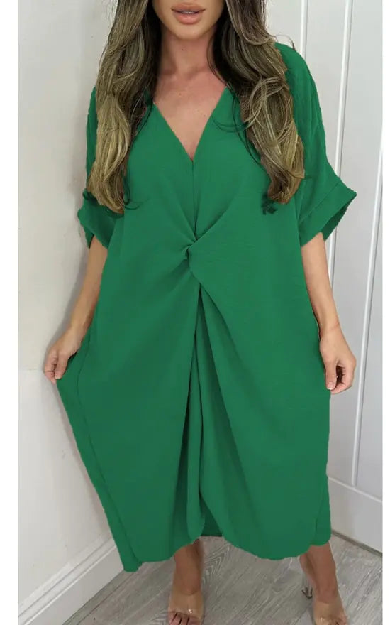 Robe torsadée décontractée et ample