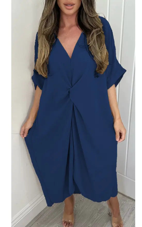 Robe torsadée décontractée et ample