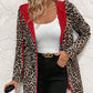 🍂Soldes d'automne 49 %💗Manteau réversible à capuche imprimé léopard