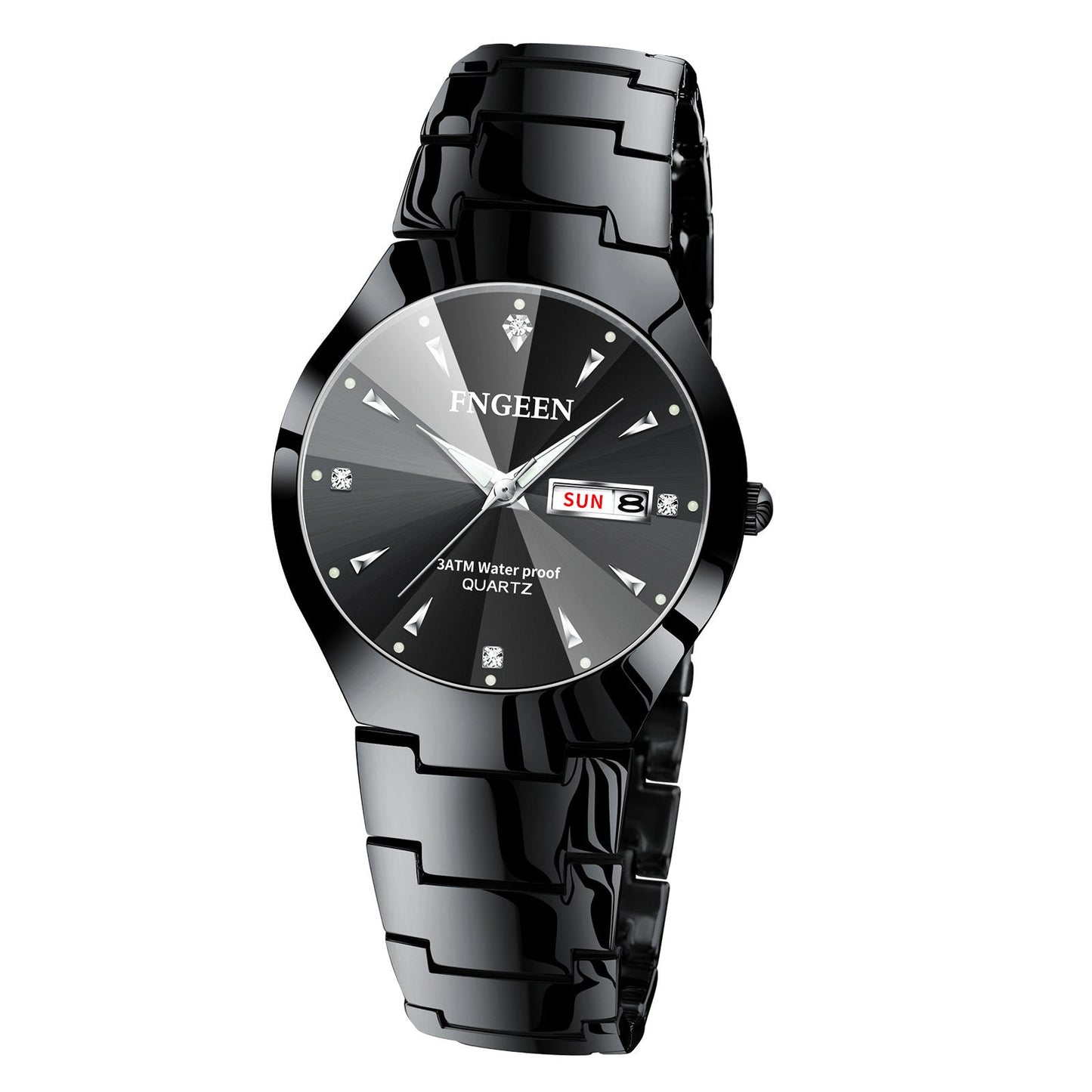 Montre quartz ronde pour homme, style décontracté et professionnel