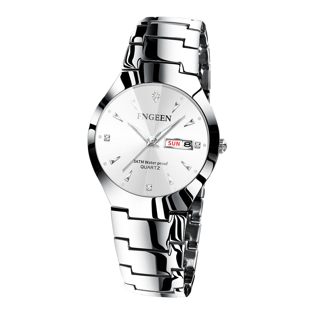 Montre quartz ronde pour homme, style décontracté et professionnel