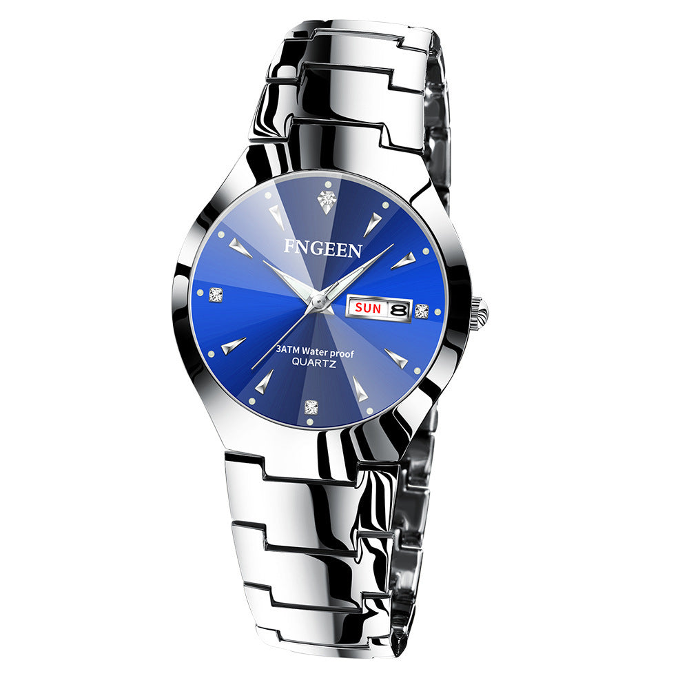 Montre quartz ronde pour homme, style décontracté et professionnel