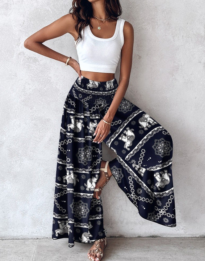 🔥Vente à chaud 50% de réduction🔥👚Jupe Décontractées à Taille Haute avec Imprimé Floral à la Mode pour Femmes