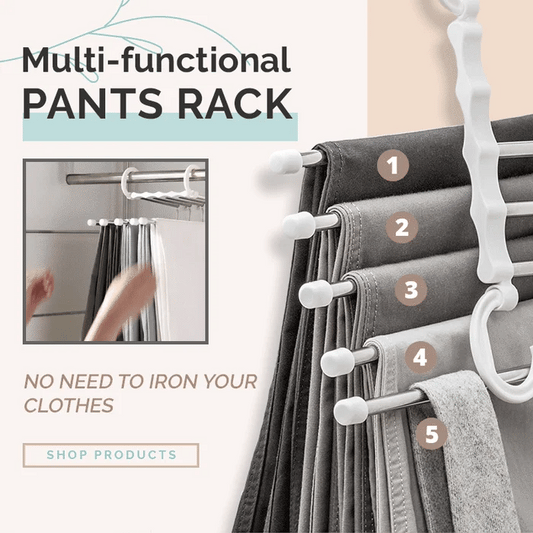 👑✨ Porte-Pantalons Multifonctionnel – Gain de Place et Pratique 🌟🏆