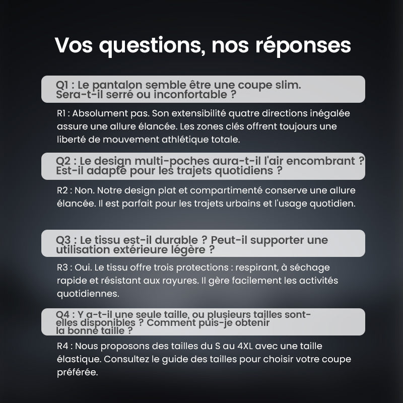 🔥 SOLDES 50 % DE RÉDUCTION 🥰Pantalon cargo haut, extensible et résistant, avec plusieurs poches