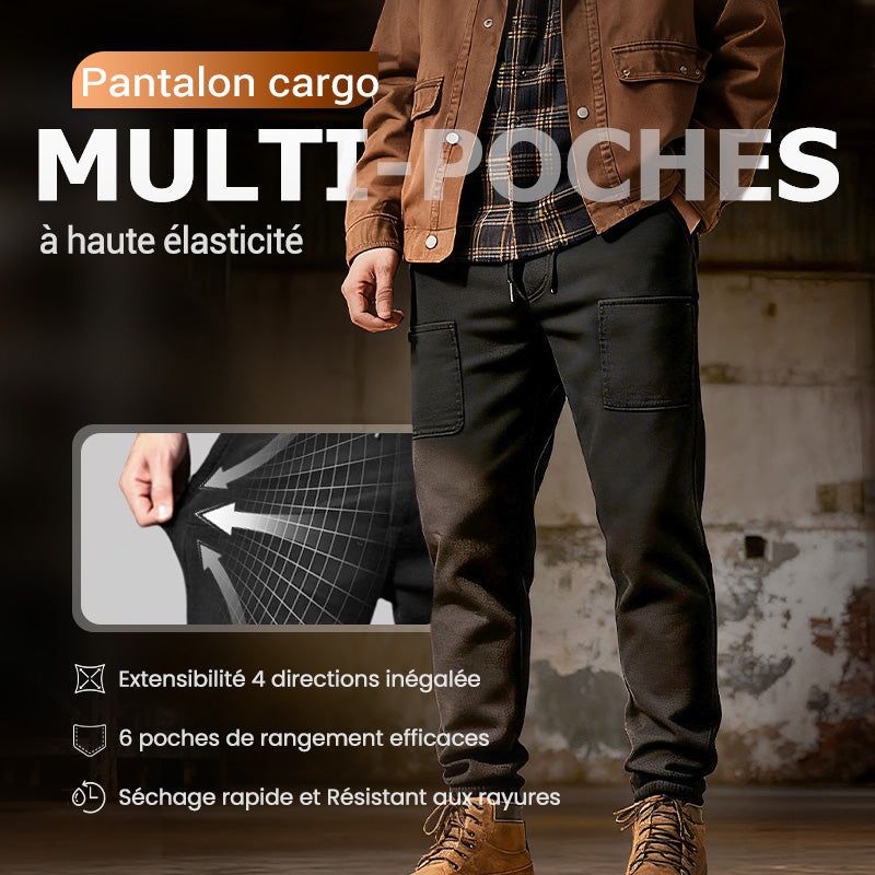 🔥 SOLDES 50 % DE RÉDUCTION 🥰Pantalon cargo haut, extensible et résistant, avec plusieurs poches