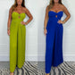 🌸50% de réduction pour une durée limitée🌷Jumpsuit avec top tube en couleur pure（2pcs free shipping）