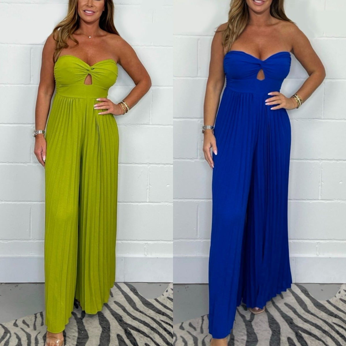 🌸50% de réduction pour une durée limitée🌷Jumpsuit avec top tube en couleur pure（2pcs free shipping）