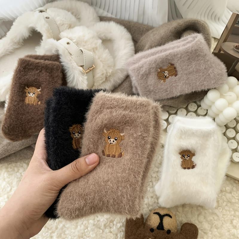 Chaussettes pelucheuses à vache des Highlands