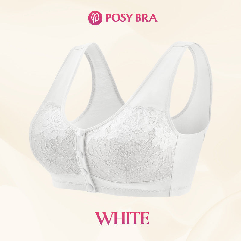 Soutien-gorge galbant sans fil confortable avec boutons sur le devant
