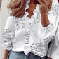 2025 nouveau chemisier à volants à manches longues