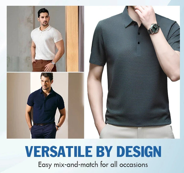 👔Chemise Homme en Soie Glacée✨Texture Luxueuse et Respirante pour Événements Élégants ou Quotidien🎩🔥