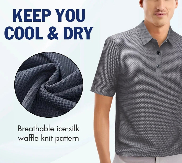 👔Chemise Homme en Soie Glacée✨Texture Luxueuse et Respirante pour Événements Élégants ou Quotidien🎩🔥