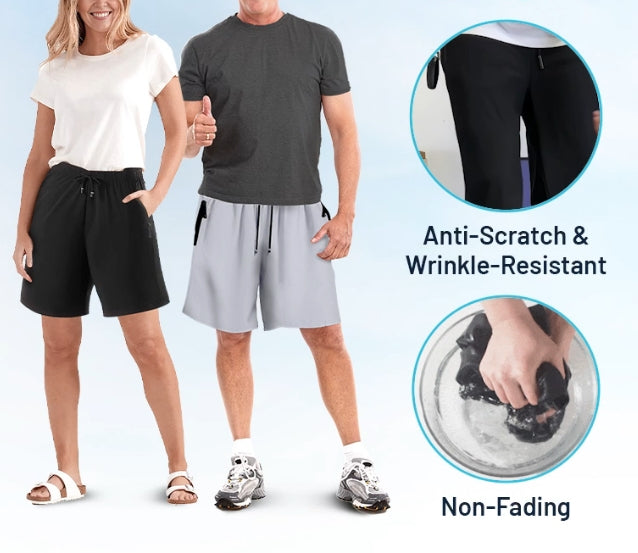 🔥Hot Sale 50% de réduction💝✨Short extensible unisexe en soie glacée à séchage rapide