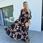 Robe tendance col bateau imprimée🔥🔥Vente chaude -49% OFF