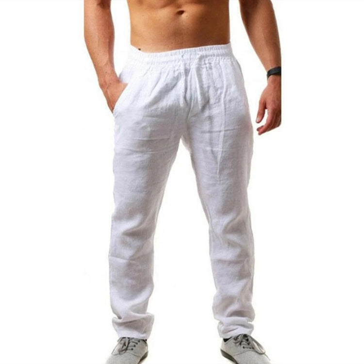 Pantalon pour homme confortable et respirant en lin