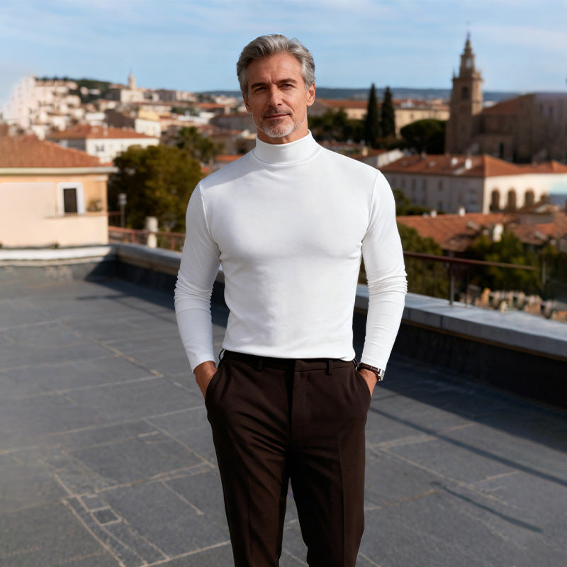 👕 60% de réduction! 🏃‍♂️ T-shirt Homme à Col Montant – Coupe Adjustable, Tissu Respirant & Polyvalent Sport/Quotidien ✨