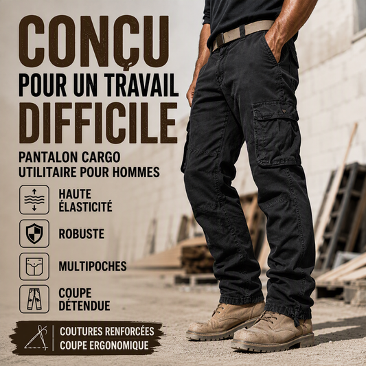 Pantalon cargo tactique multi-poches pour homme