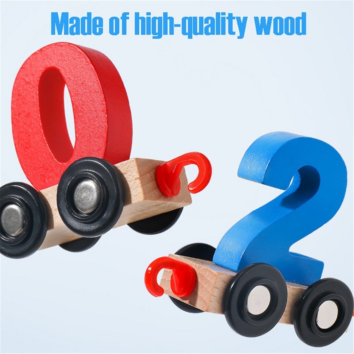 🔥Puzzle magnétique avec chiffres et lettres, voiture en bois