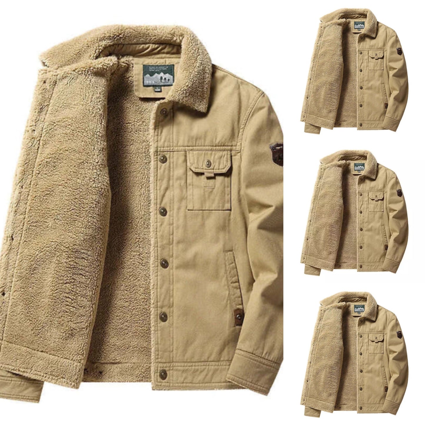 Veste thermique décontractée épaisse en polaire pour homme 【LIVRAISON GRATUITE】