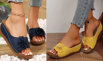 🔥2025 Nouvelle vente à moitié prix🔥🌸Women's Comfort Flower Slip-On Sandals