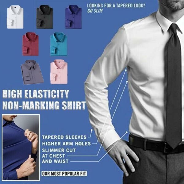 💥Offre à moitié prix🥰Chemise stretch infroissable sans repassage