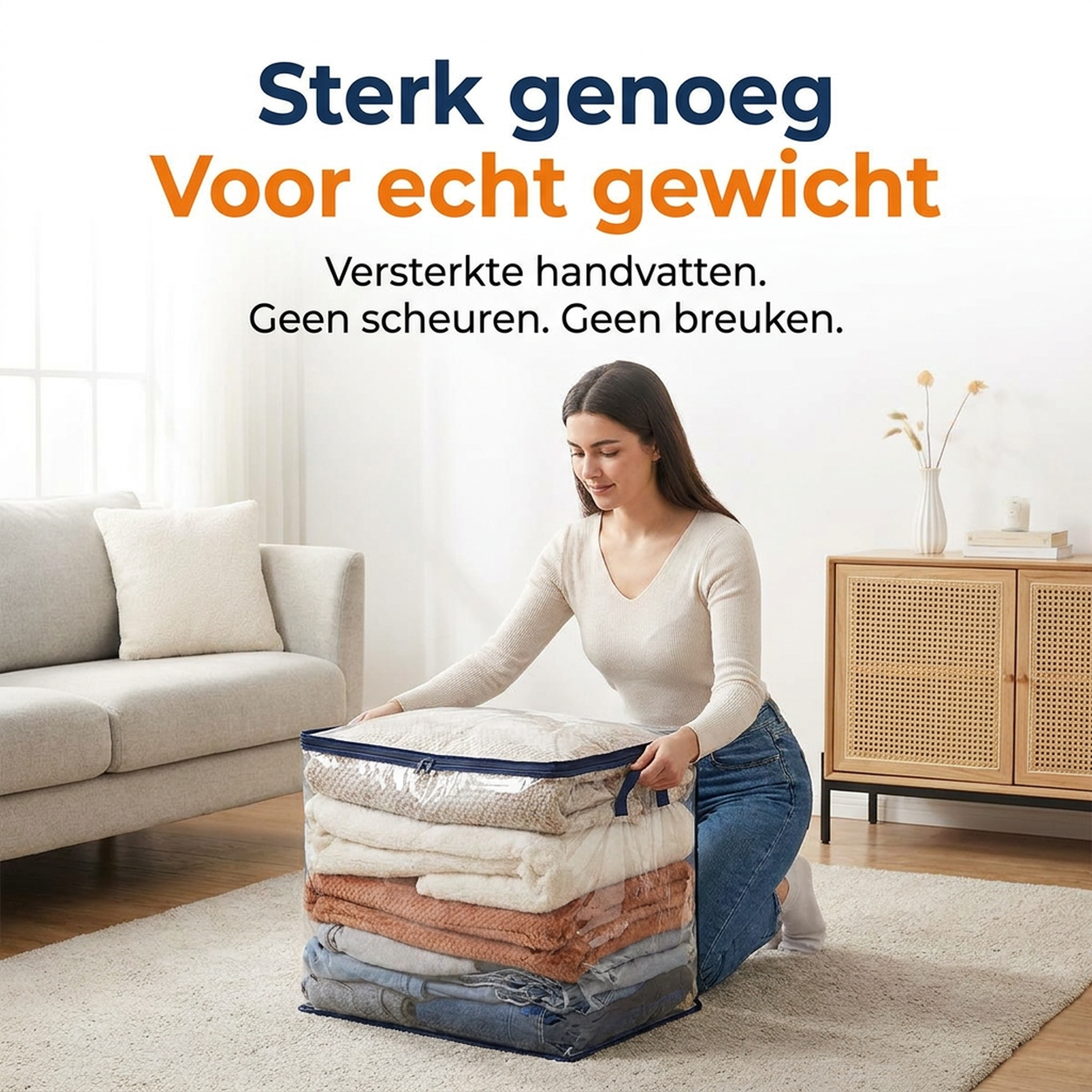 🔥Offre à durée limitée : 50 % de réduction 📦Grand sac de rangement transparent en plastique épais et résistant pour vêtements, déménagement et stockage