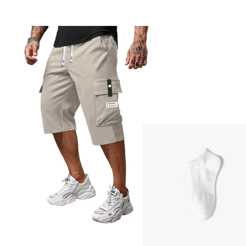 💥 -60% Aujourd’hui | Cargo Capri Homme Coupe Décontractée | Style & Confort Réunis 👖✨【Nouveauté 2026】