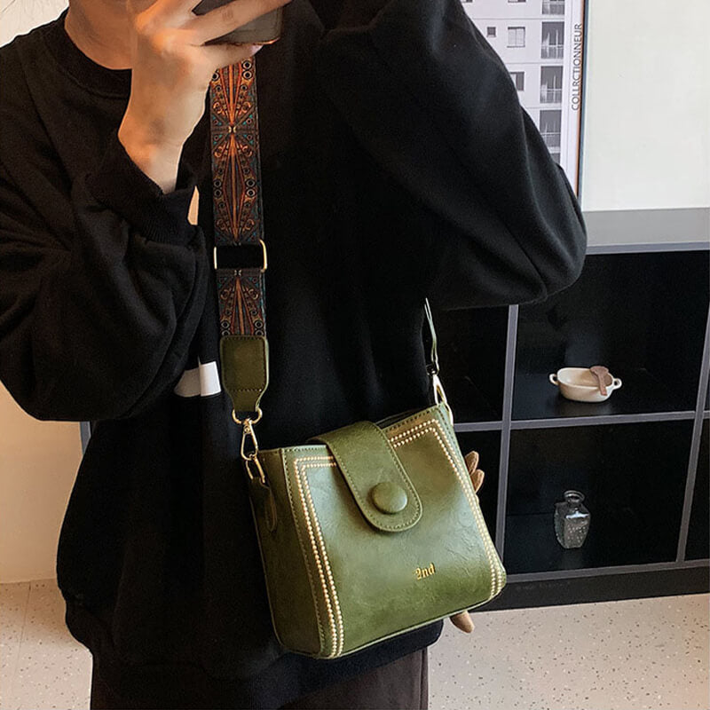 👜Vintage Fashion Bag with Adjustable Wider Shoulder Strap (Sac à la mode vintage avec bandoulière réglable)