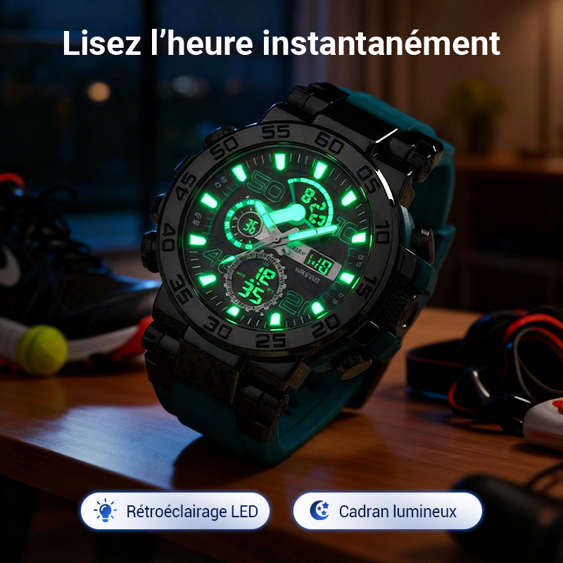 ⌚ 50 % DE RÉDUCTION ! ✨ Montre LED multifonctionnelle - Écran numérique étanche, 7 modes sportifs avec surveillance du sommeil 🌟🔋