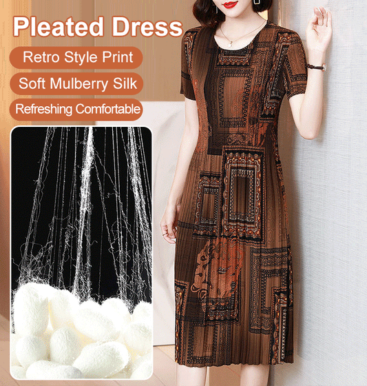 🌹50% de réduction👗Robe plissée à la mode