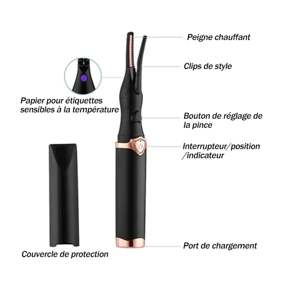 Vente du dernier jour 49% de réduction💥Recourbe-cils thermique électrique✨ Clignez des yeux et éblouissez ! 👁️