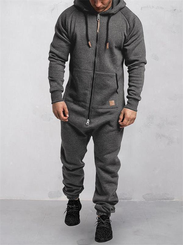 🎁 Nouveautés en promotion à 50% 💥 Combinaison à capuche en polaire uni