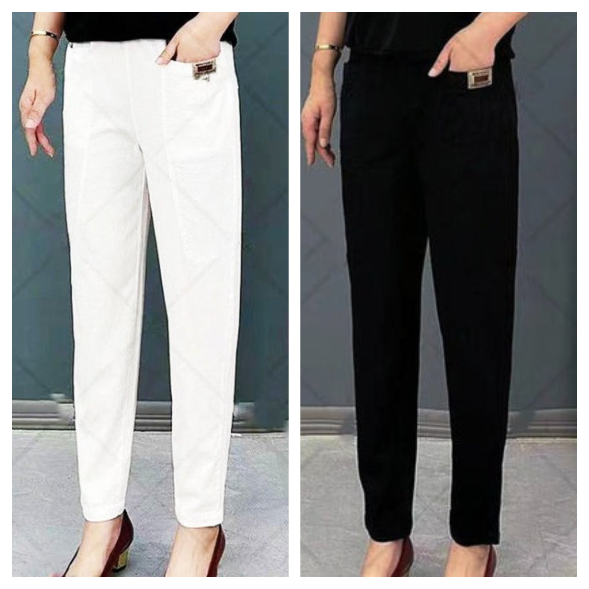 Pantalon en coton à taille élastique pour femme💖💖Promotion du jour -49% OFF