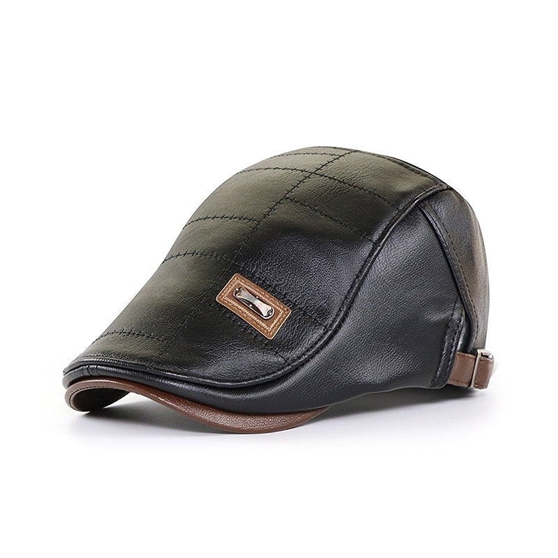 Béret en cuir élégant