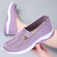 Chaussures à semelle souple orthopédie tressée respirante pour femmes