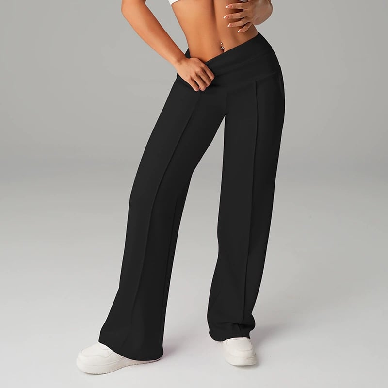 ⏰ 50% DE RÉDUCTION! 💫 Pantalon droit ample uni pour femme ❄️👖