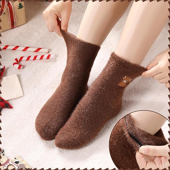 Chaussettes pelucheuses à vache des Highlands