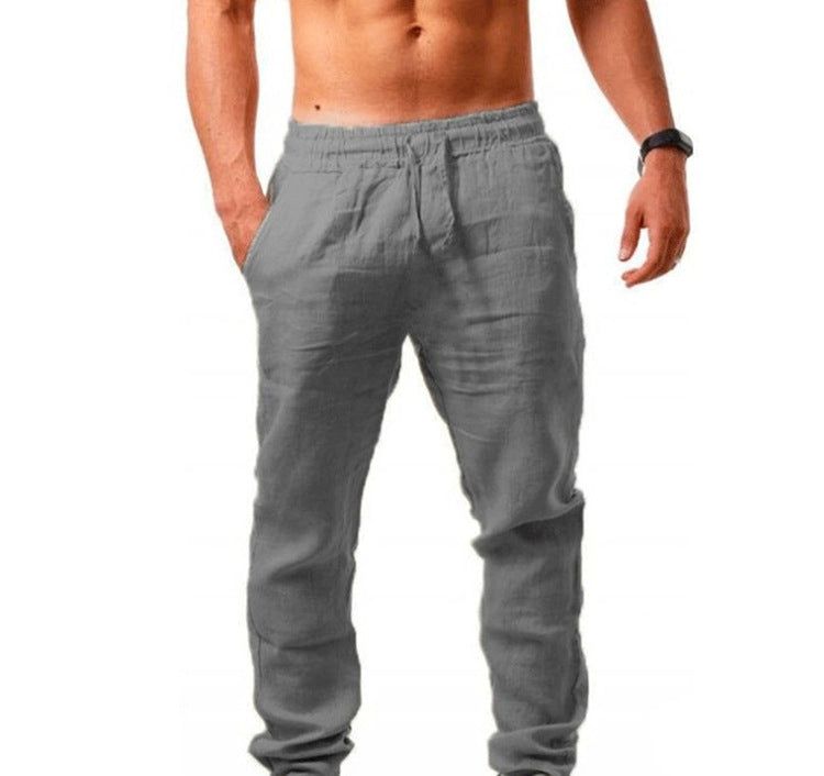 Pantalon pour homme confortable et respirant en lin