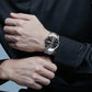 Montre quartz ronde pour homme, style décontracté et professionnel
