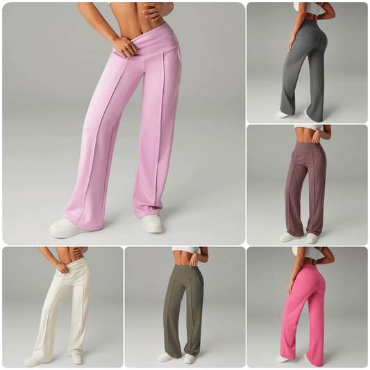 ⏰ 50% DE RÉDUCTION! 💫 Pantalon droit ample uni pour femme ❄️👖
