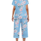 Ensemble haut à manches courtes et pantalon Capri pour femme, tenue de nuit et de détente, imprimé, offre spéciale