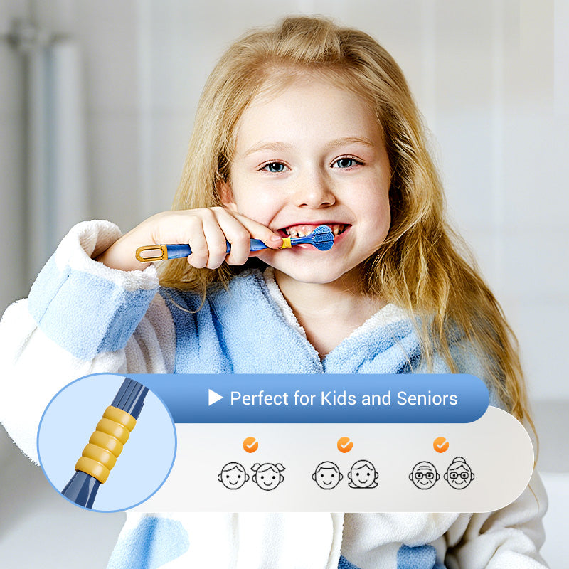 Brosse à dents à trois têtes et multi-angles pour garantir votre sécurité bucco-dentaire📢📢3 dernières heures : Grande vente⏰⏰