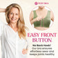 Soutien-gorge galbant sans fil confortable avec boutons sur le devant