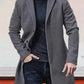 Veste de couleur unie à boucle simple pour hommes