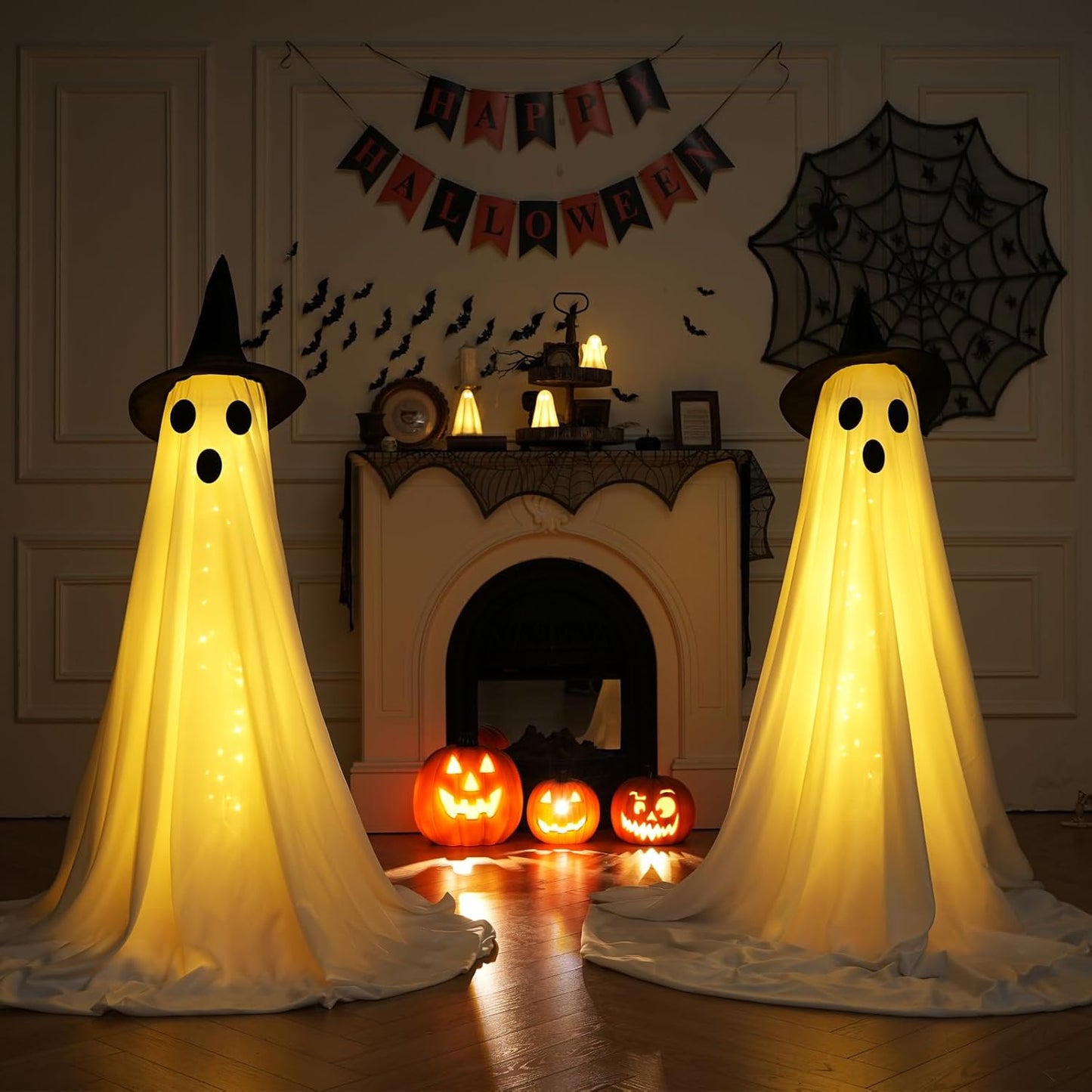🔥Nouvelle mise à jour Flash 2025 🌠 - Fantôme géant scintillant de 65 pouces 👻✨
