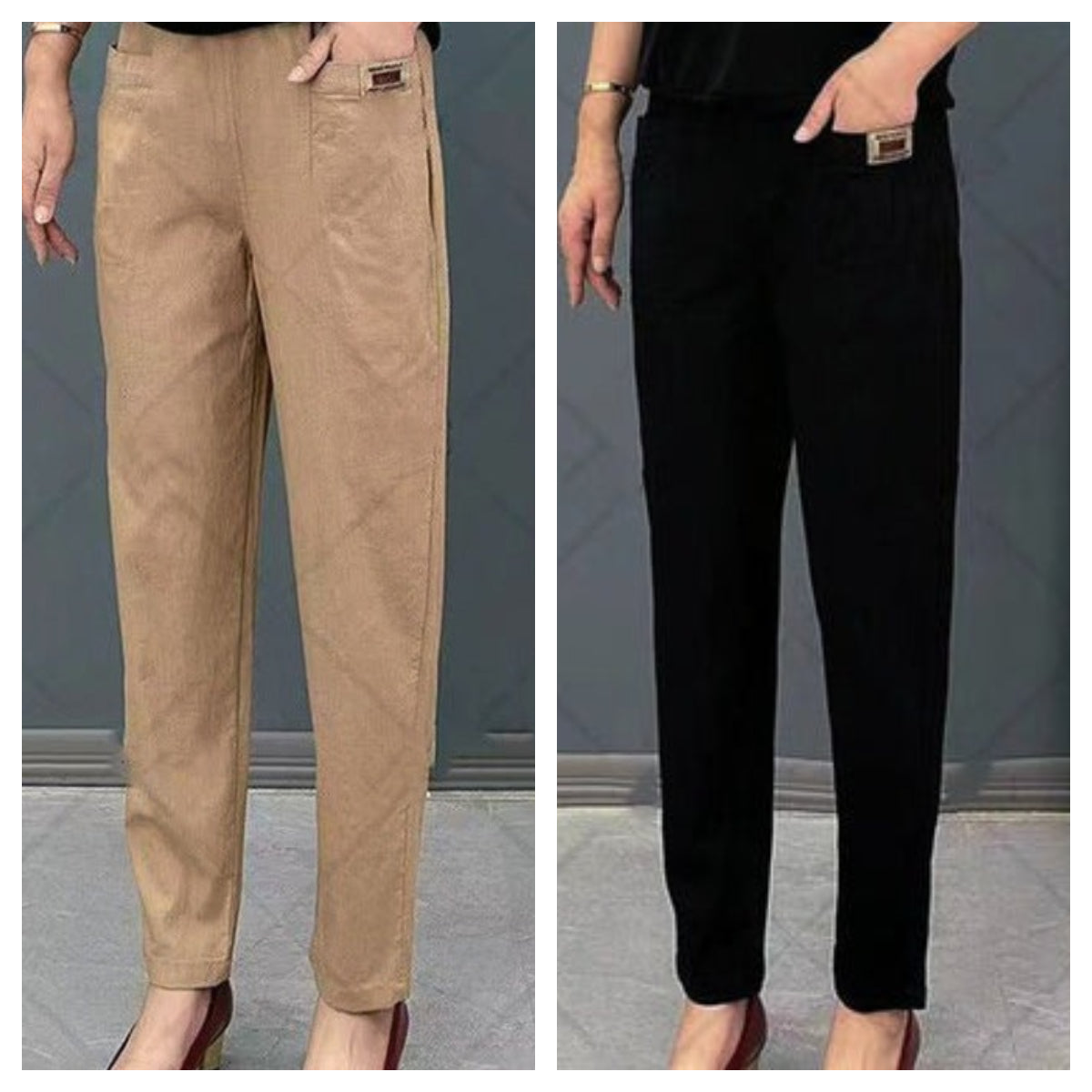 Pantalon en coton à taille élastique pour femme💖💖Promotion du jour -49% OFF