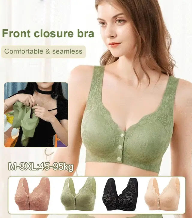 SOLDE DU DERNIER JOUR 49% - Soutien-gorge couvrant à fermeture frontale en dentelle Zero Feel