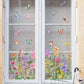 💐Autocollant de fenêtre de bouquet floral coloré🖼️ (coupable à la taille librement)
